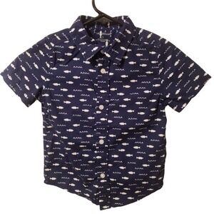 Healthtex Blue with Fish Button Shirt | Toddler 5T